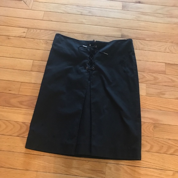 Gucci black lace up pencil skirt size 38 - Picture 5 of 10